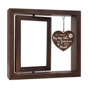 Rotating Pet Memorial Photo Frame Pet Loss Tributes Bereavement Keepsakes Gifts - Imagen 1 de 8
