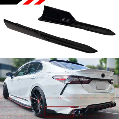 PARA TOYOTA CAMRY SE XSE 2018-2024 ESTILO ARTÍSTICO NEGRO BRILLANTE PARACHOQUES TRASERO FALDÓN LATERAL Foto 1 de 4