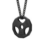 Dumbbell Chain Couple Necklace Fitness Gym Necklace Sport Jewelry For Men Boys