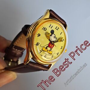Vintage Lorus 80s Classic Disney Mickey Mouse Quartz Wrist Watch V515-6000A1 NEW