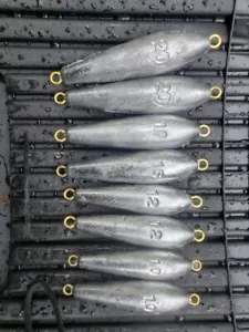 8 hundidores de arrastre en línea - 2 pesas de pesca cada 10 oz, 12 oz, 16 oz, 20 oz) - Imagen 1 de 1