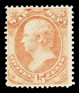 Scott O90 1873 15c War Dept Official Mint Fine OG H Cat $85 - Picture 1 of 1