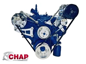 Big Block Ford 429 460 Serpentine Pulley Conversion Kit ALT AC style 1 - Picture 1 of 3