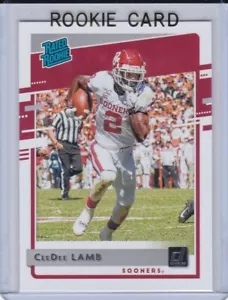 CeeDee LAMB ROOKIE CARD Dallas Cowboys Football 2020 DONRUSSRATED RC Sooners! - Bild 1 von 2