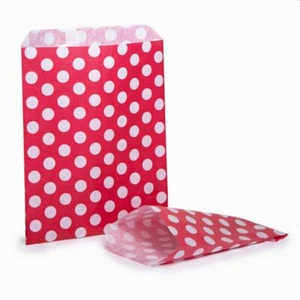 Red Polka Dot Paper Bags From 5" x 7" / 13 x 18cm Or 7" x 9" / 18 x 23cm - Picture 1 of 1