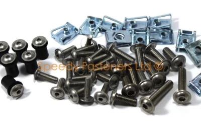 Kawasaki ZZR600 ZZ-R600 ZX-6E E1-E13 93-05 Stainless Fairing Bolt & Screen Bolts Foto 1 de 4