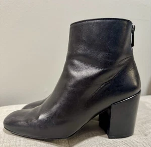 Stuart Weitzman Black Zip Ankle Boot - Picture 1 of 5