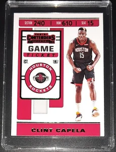 2019-20 Panini Contenders CLINT CAPELA Green Rare Parallel Houston Rockets #18 - Picture 1 of 2
