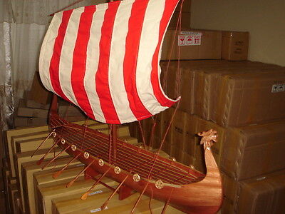 Viking Dragon Boat High Quality Hand Made Wooden Model Ship 40  • 450.66$