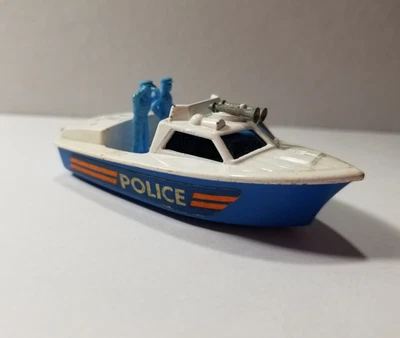 Used - 1976 Matchbox Superfast - Police Launch #52 with 2 People and Horns - Image 1 of 4