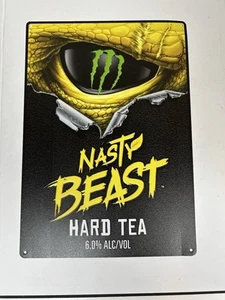 Monster Energy Nasty Beast metal wall sign collectible energy drink decor - Picture 1 of 2