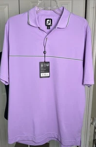 FJ Foot Joy Men’s Lavender Short Sleeve Golf Polo MED - Picture 1 of 5