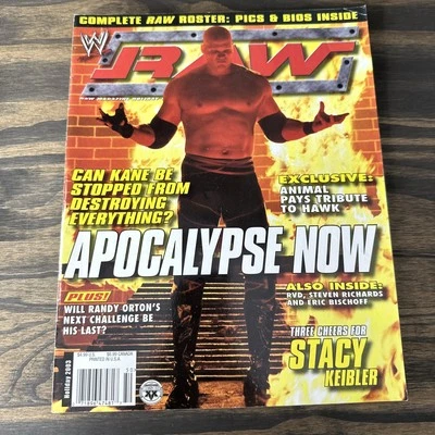 Póster de Bret Hart de la revista de lucha libre Kane Holiday diciembre 2003 Raw WWE WWF Foto 1 de 3