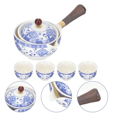 1 Set Keramik Tee Set Tea Pot mit Tee Tassen Haushalt Kungfu - Bild 1 von 4