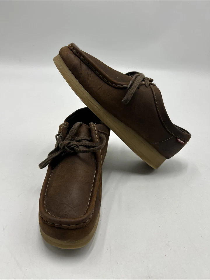 Clarks Originals Wallabee Marrón Cuero Zapatos Tenis Mujer’s Talla 9 Foto 1 de 4