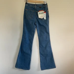 Wrangler x Modcloth Flair Leg Jeans Sz 4/33 Blue Denim Cowboy Western Festival - Picture 1 of 13