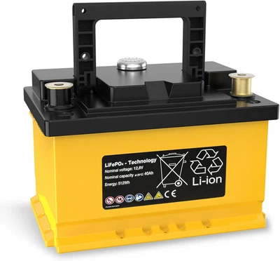 Lithium Lifepo4 Car Battery Auto Battery, 12V 40Ah, 660CCA, 100RC Deep Cycle Sta - Image 1 of 4