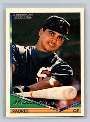 1994 Topps Gold #307 Melvin Nieves San Diego Padres Baseball Card - Image 1 of 2