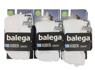 Balega Unisex No Show Running Socks Pack Of 3 Size M White Hidden Comfort New F1 - Image 1 of 4