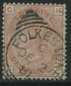 1881 1/ salmon Plate 13 HG struck by Dec 2nd 1881 Folkestone squared circle (41) - Picture 1 of 1