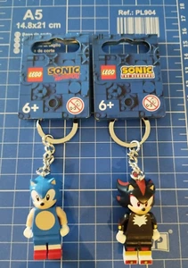 LEGO Sonic + Shadow the Hedgehog KEY CHAIN KEYRING 85423 854302 NEW WITH TAGS - Picture 1 of 3