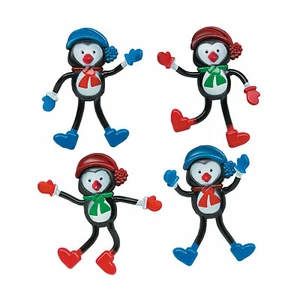 Penguin Santa Winter Bendables Christmas Party Favors Stocking Stuffer - 12 - Picture 1 of 1