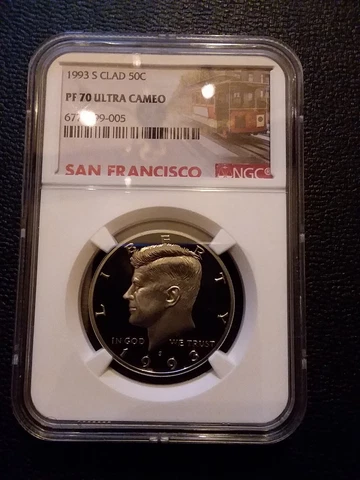 1993-S CLAD NGC PF70 ULTRA CAMEO **RARE PERFECT PR70 UCAM / DCAM PROOF KENNEDY** Cover