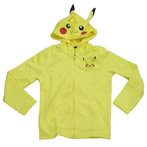 Pokemon Pikachu Boys Hoodie Long Sleeve Jacket Yellow Size 6 7 12 - Picture 1 of 2