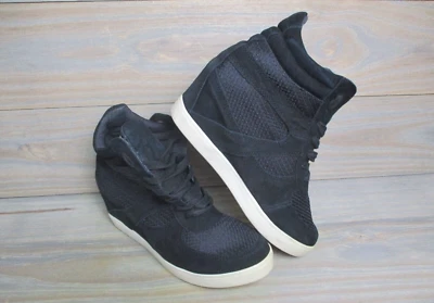 Steve Madden Olympa-X Mujer 10M Negro Tacón Oculto Botines Con Cordones Y2K Usados en Excelente Condición Foto 1 de 4