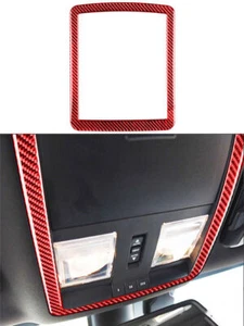 For Dodge Challenger 2015-2020 Red Reading Light Frame Trim Cover Carbon Fiber - Picture 1 of 11