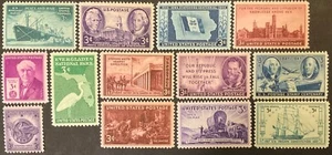 1946-47 Commemorative Set, Scott #939-47, 949-52, MH, F-VF - Picture 1 of 2