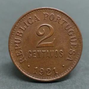 RARE PORTUGAL 1921 COIN 2 CENTAVOS - Picture 1 of 2