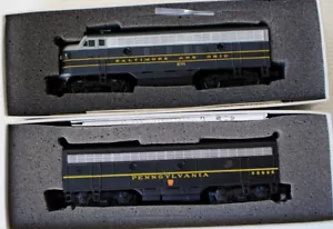 2, HO, Bachmann Plus EMD Locos: B&O F7A #11211 AND Pennsylvania F7B Dummy #11218 - Picture 1 of 17