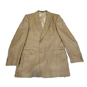 Blazer uomo Hart Schaffner Marx marrone multicolore a quadri in lana taglia 44L - Foto 1 di 12