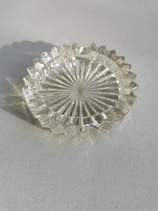 Vintage Victorian? Cut Glass? Small, Dainty, Round, Trinket Dish/Ashtray 9.5cm - Picture 1 of 22