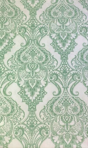 Manteles Vinilo Medallón Barroco Blanco y Verde Tamaños Surtidos  - Imagen 1 de 3