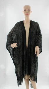 Nuevo Nordstroms Accesorio Calle Rejilla Sólida Tejido Topper Ruana Nuevo con Etiquetas #R92 - Imagen 1 de 2