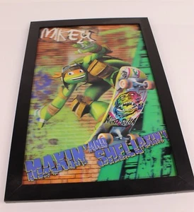 Teenage Mutant Nijia Turtles Blk Framed 3D Poster 18-1/2”x 12-5/8" Michelangelo - Picture 1 of 10