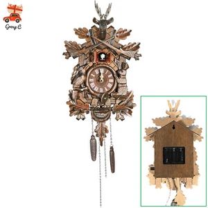 Reloj cuco cazador madera Selva Negra alemana vintage - Imagen 1 de 12
