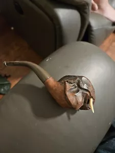 Vintage Hand carved Primitive Elephant Pipe - Picture 1 of 4