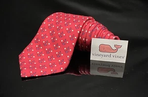 Vineyard Vines Boys Anchor Red Blue Tie - Picture 1 of 5