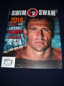 Ryan Lochte Autographed Swim Swam Magazine Swimming Olympics/ JSA - Picture 1 of 2