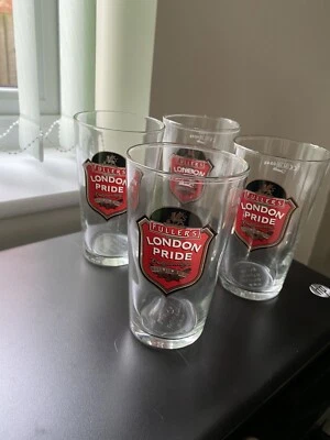  London Pride Original Ale pint glass set of four make nice gift for man  - Image 1 of 3