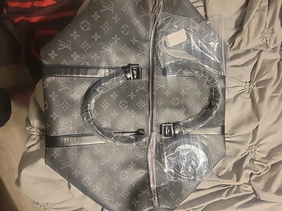 Never Used Louis Vuitton Monogram Eclipse Keepall Bandouliere 50 Authentic - Image 1 of 4