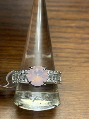 Anillo Bomba Fiesta Anillo Talla 11 RBP8633 Obsessed By You Cuarzo Rosa Sobre Rodio  Foto 1 de 4