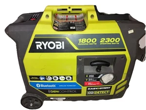 RYOBI 2,300-Watt Recoil Start Bluetooth Gasoline Powered Inverter Generator - Picture 1 of 6
