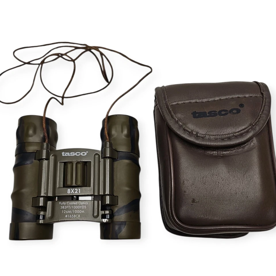 TASCO 8X21 FULLY COATED OPTICS 367 FT/1000 YDS WITH CASE - Image 1 of 4