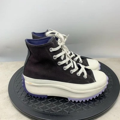 Converse Run Star Hike Platform Sneakers Women Size 7 Shoes Black Purple Cap Toe - Image 1 of 4