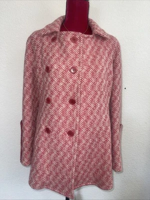 Chaquetón Coach W Atlantic Lana Espiga Rosa Talla 8 Auténtico Otoño Vista Previa Foto 1 de 4