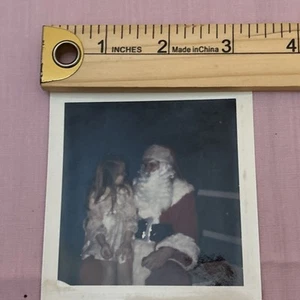 18) 1975 Color Photo Girl Setting on Santa's Lap - Picture 1 of 3